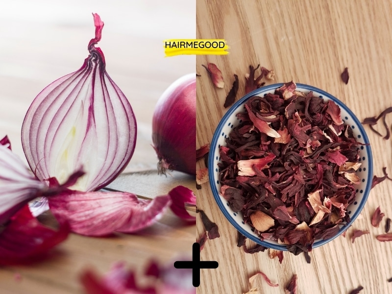 homemade onion and hibiscus