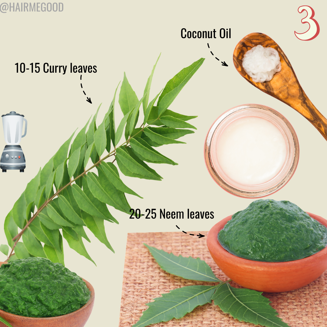 neem and curry leaves hari mask