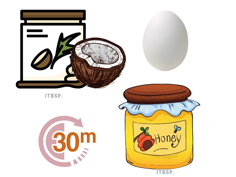 Egg honey hair mask