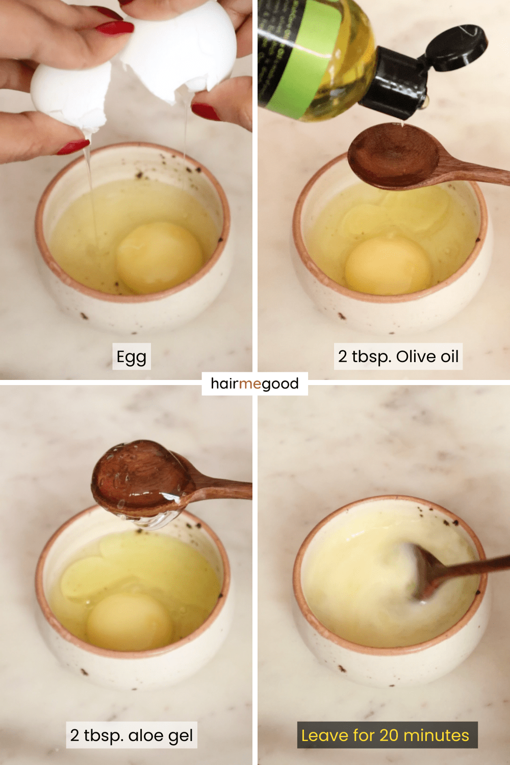 2 Easy DIY Egg & Olive Oil Hair Masks